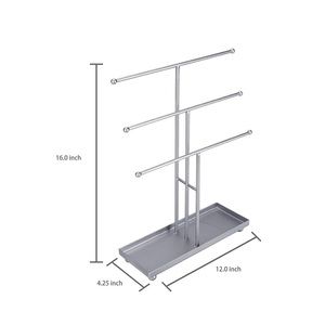 Silver metal jewelry tree. EUC.